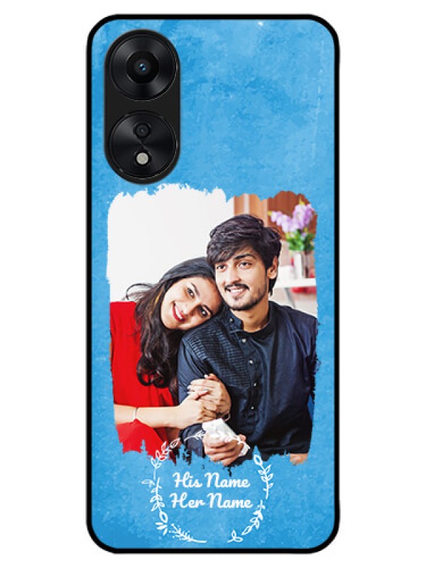 Custom Oppo A78 5G Custom Metal Phone Case - Blue Color Vintage Design