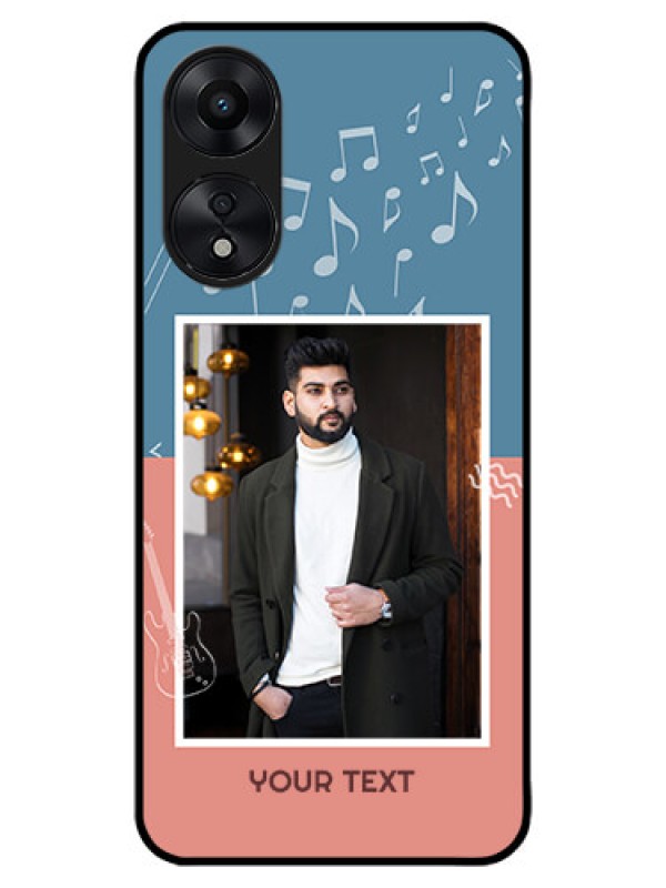 Custom Oppo A78 5G Custom Metal Phone Case - With Color Musical Note Design