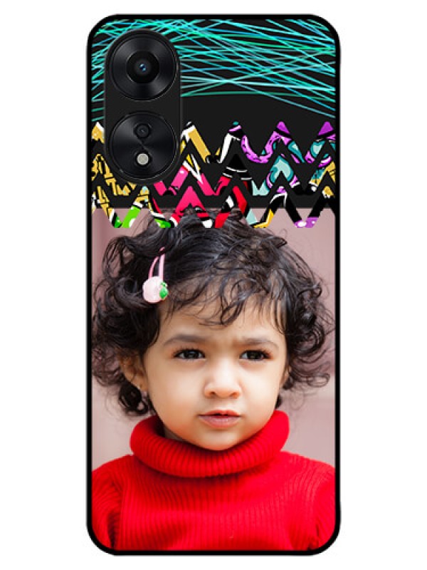 Custom Oppo A78 5G Custom Metal Phone Case - Neon Abstract Design