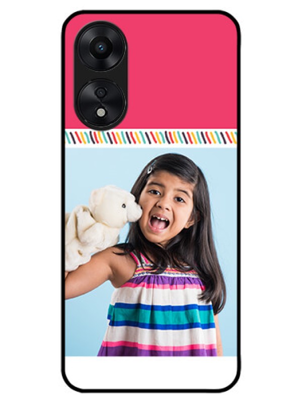 Custom Oppo A78 5G Custom Metal Phone Case - Line Art Design