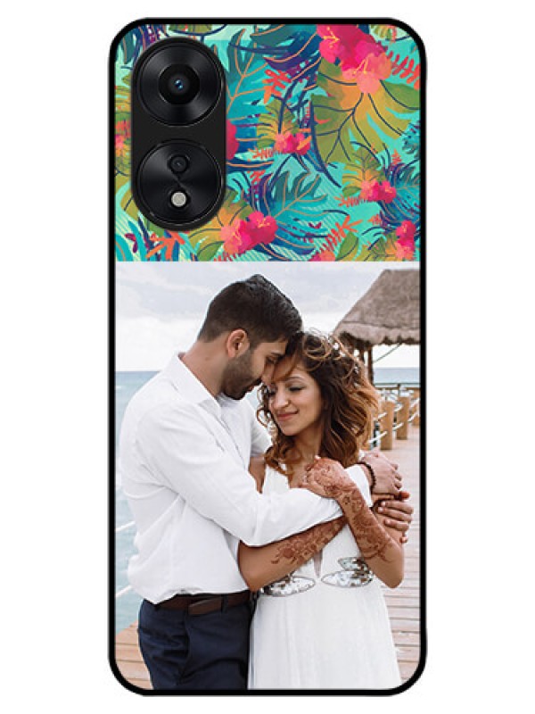 Custom Oppo A78 5G Custom Metal Phone Case - Watercolor Floral Design