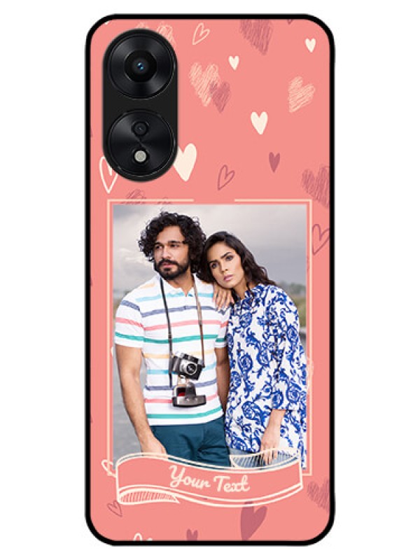 Custom Oppo A78 5G Custom Metal Phone Case - Love Doodle Art Design