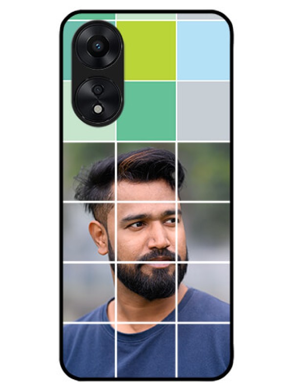 Custom Oppo A78 5G Custom Metal Phone Case - With White Box Pattern