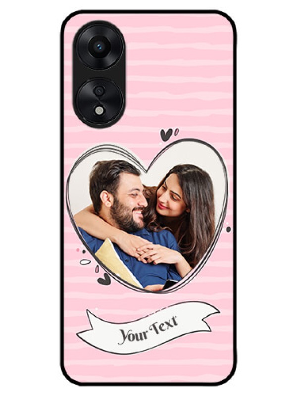 Custom Oppo A78 5G Custom Metal Phone Case - Vintage Heart Design