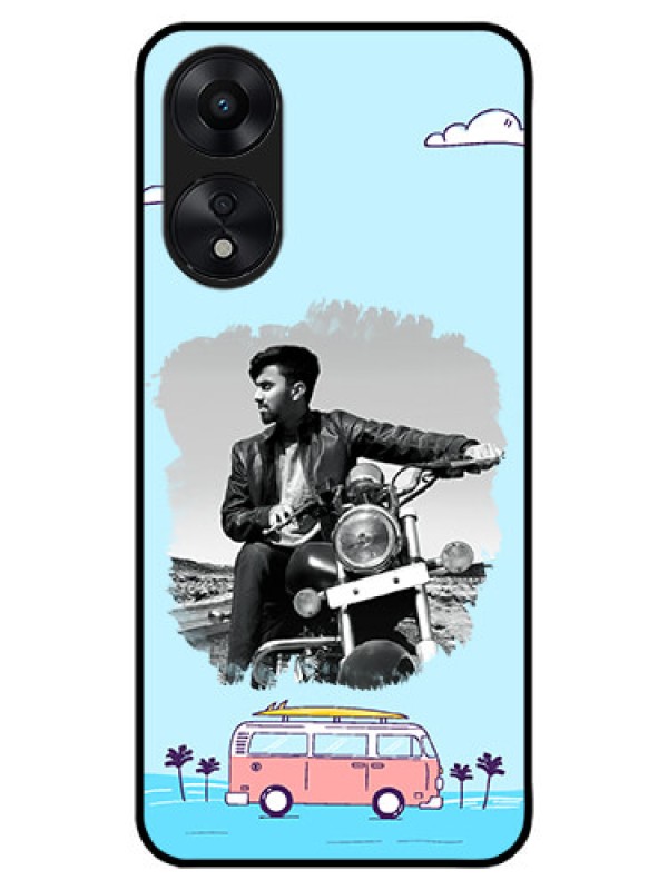 Custom Oppo A78 5G Custom Metal Phone Case - Travel and Adventure Design