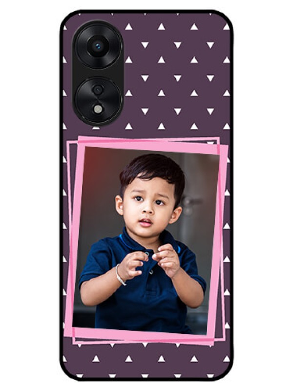 Custom Oppo A78 5G Custom Metal Phone Case - Triangle Pattern Dotted Design