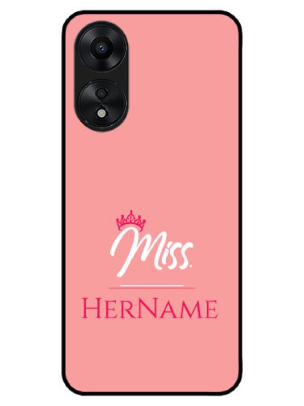 Custom Oppo A78 5G Custom Metal Phone Case - Mrs With Name Design