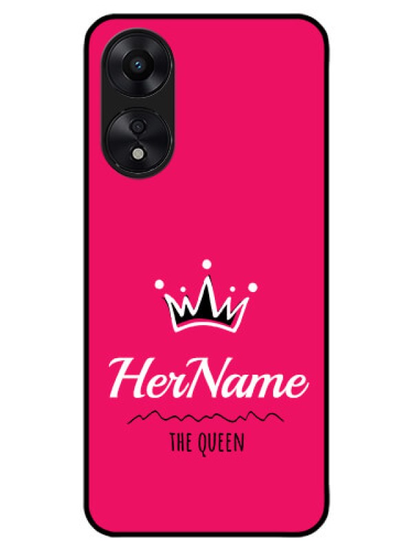 Custom Oppo A78 5G Custom Metal Phone Case - Queen With Name Design
