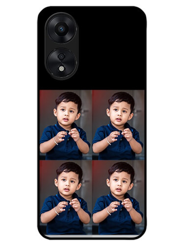 Custom Oppo A78 5G Custom Metal Phone Case - 4 Image Holder Design