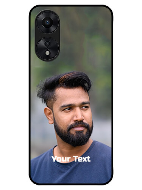 Custom Oppo A78 5G Custom Metal Phone Case - Photo With Text Design