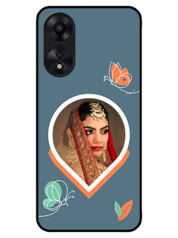 Custom Oppo A78 5G Custom Metal Phone Case - Droplet Butterflies Design