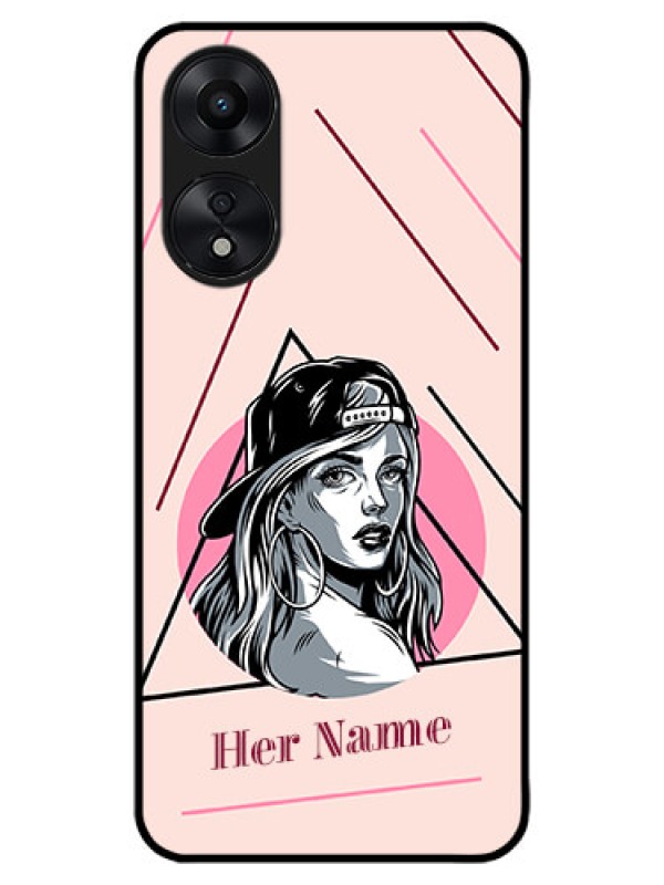Custom Oppo A78 5G Custom Metal Phone Case - Rockstar Girl Design