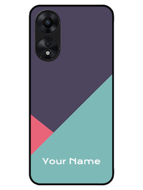 Custom Oppo A78 5G Custom Metal Phone Case - Tri Color Abstract Design