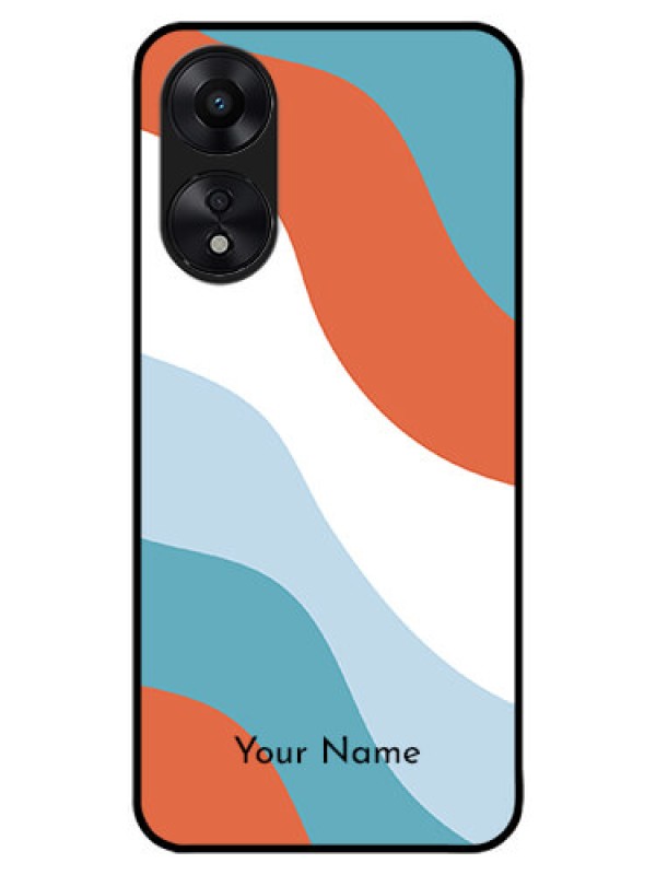 Custom Oppo A78 5G Custom Metal Phone Case - Coloured Waves Design