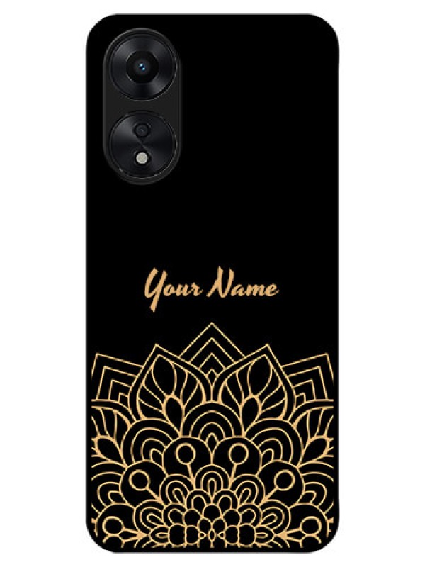 Custom Oppo A78 5G Custom Metal Phone Case - Golden Mandala Design