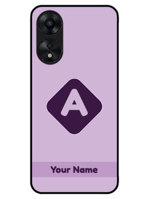 Custom Oppo A78 5G Custom Metal Phone Case - Custom Letter In Curved Badge Design