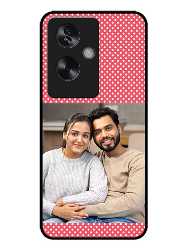 Custom Oppo A79 5G Custom Metal Phone Case - White Dotted Design