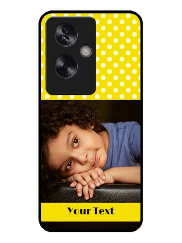 Custom Oppo A79 5G Custom Metal Phone Case - Bright Yellow Case Design