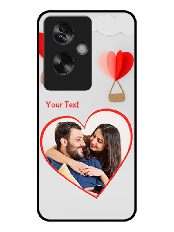 Custom Oppo A79 5G Custom Metal Phone Case - Parachute Love Design