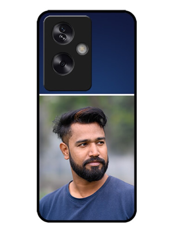 Custom Oppo A79 5G Custom Metal Phone Case - Simple Royal Blue Design