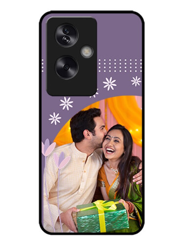 Custom Oppo A79 5G Custom Metal Phone Case - Lavender Flowers Design