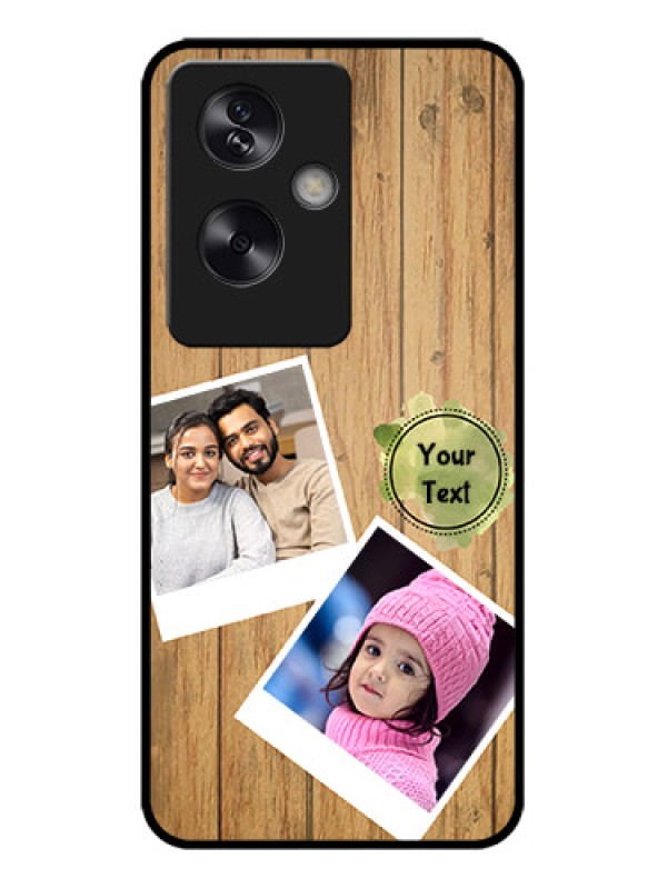 Custom Oppo A79 5G Custom Metal Phone Case - Wooden Texture Design