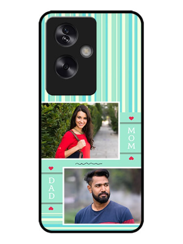 Custom Oppo A79 5G Custom Metal Phone Case - Mom and Dad Pic Design