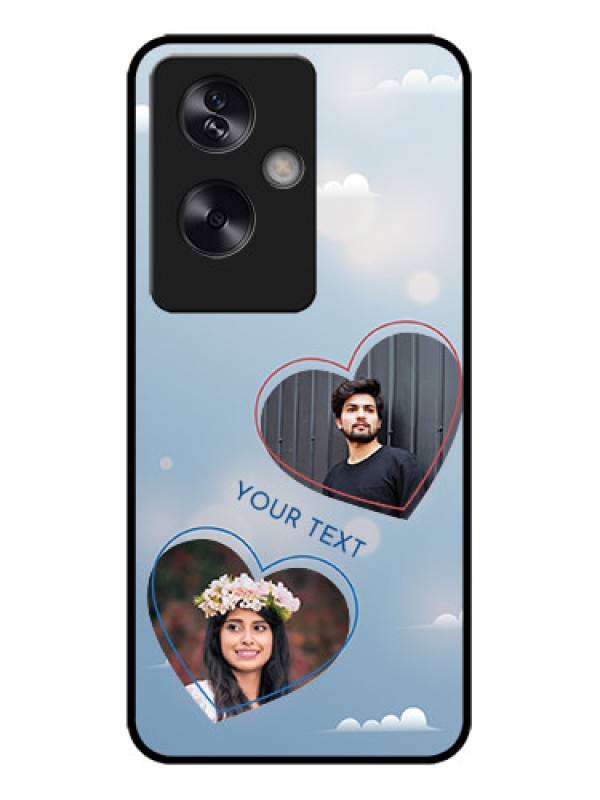 Custom Oppo A79 5G Custom Metal Phone Case - Blue Color Couple Design