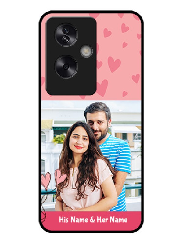 Custom Oppo A79 5G Custom Metal Phone Case - Love Design Peach Color