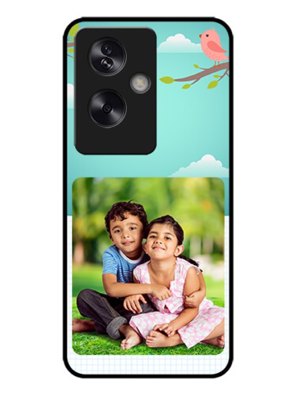 Custom Oppo A79 5G Custom Metal Phone Case - Doodle Love Design