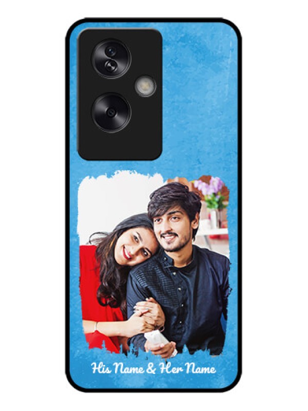 Custom Oppo A79 5G Custom Metal Phone Case - Blue Color Vintage Design