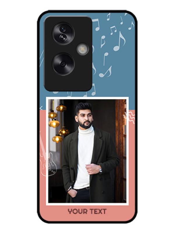 Custom Oppo A79 5G Custom Metal Phone Case - With Color Musical Note Design