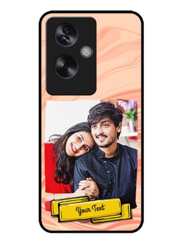 Custom Oppo A79 5G Custom Metal Phone Case - Marble Texture Design