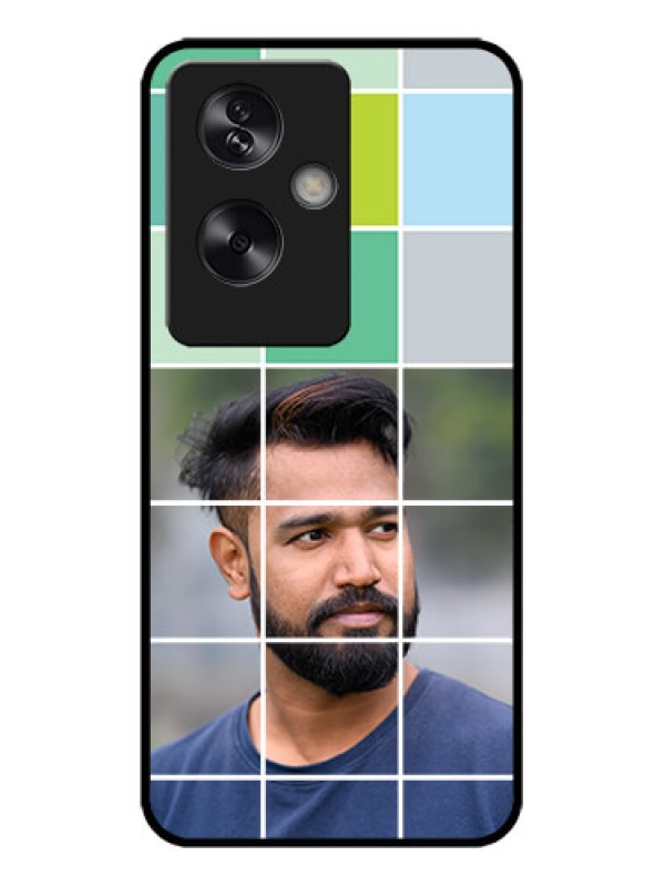 Custom Oppo A79 5G Custom Metal Phone Case - With White Box Pattern