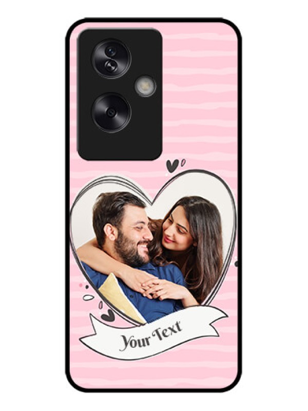 Custom Oppo A79 5G Custom Metal Phone Case - Vintage Heart Design