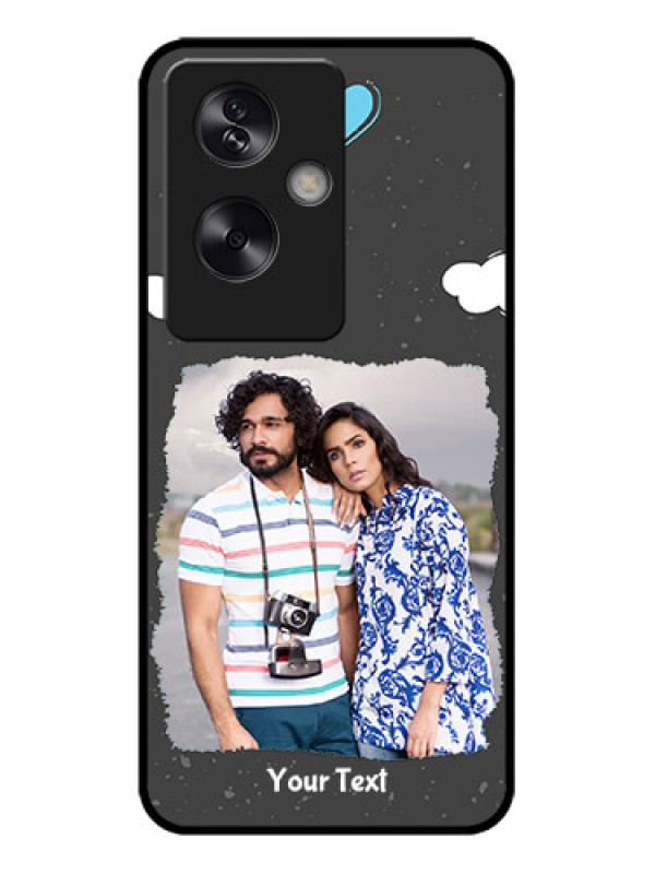 Custom Oppo A79 5G Custom Metal Phone Case - Splashes With Love Doodles Design