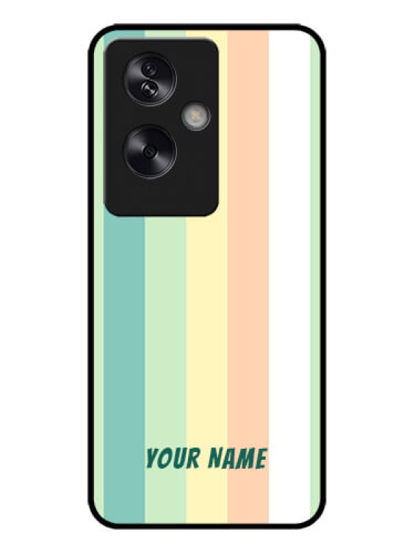 Custom Oppo A79 5G Custom Metal Phone Case - Multi - Colour Stripes Design