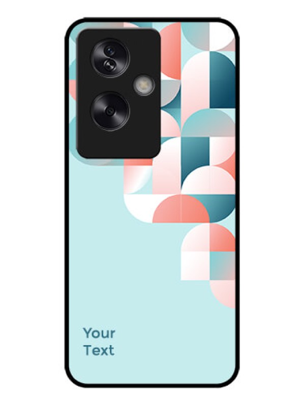 Custom Oppo A79 5G Custom Metal Phone Case - Stylish Semi - Circle Pattern Design