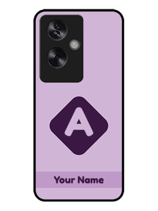 Custom Oppo A79 5G Custom Metal Phone Case - Custom Letter In Curved Badge Design