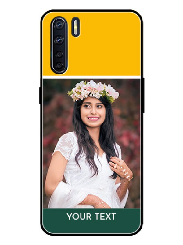 Custom Oppo F15 Custom Metal Phone Case - Love You Design