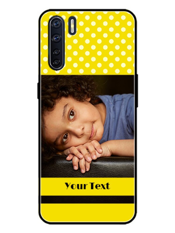 Custom Oppo F15 Custom Metal Phone Case - Bright Yellow Case Design