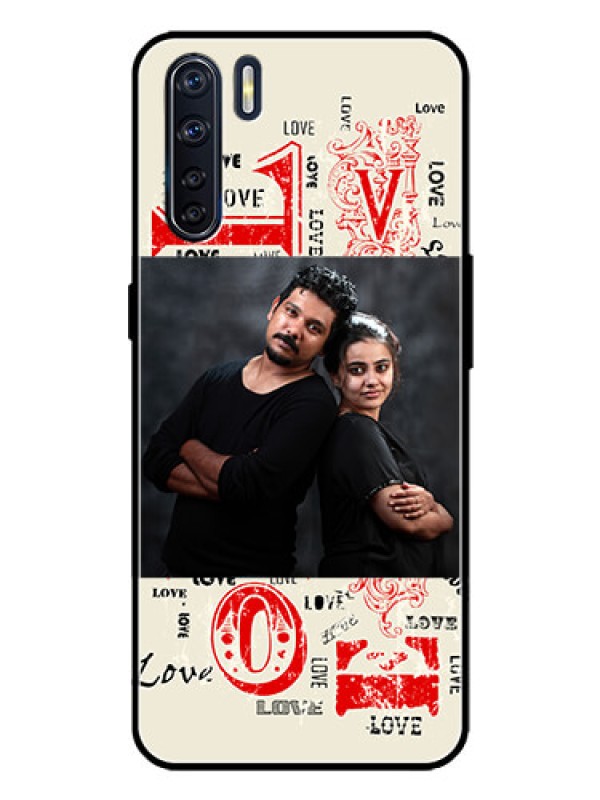 Custom Oppo F15 Custom Metal Phone Case - Trendy Love Design Case