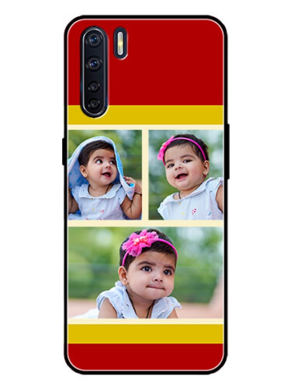 Custom Oppo F15 Custom Metal Phone Case - Multiple Pic Upload Design