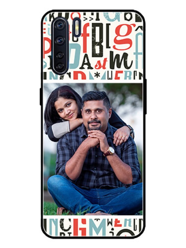 Custom Oppo F15 Custom Metal Phone Case - Alphabet Design