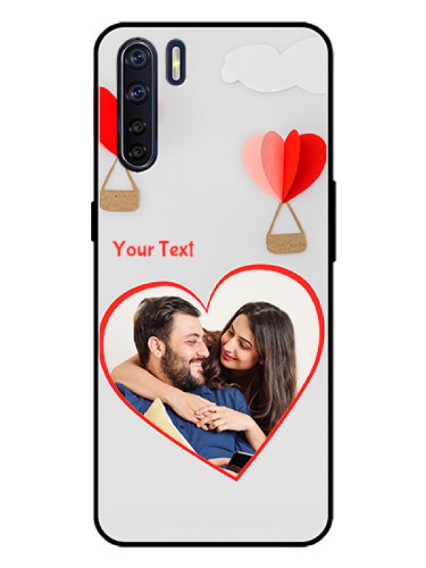 Custom Oppo F15 Custom Metal Phone Case - Parachute Love Design