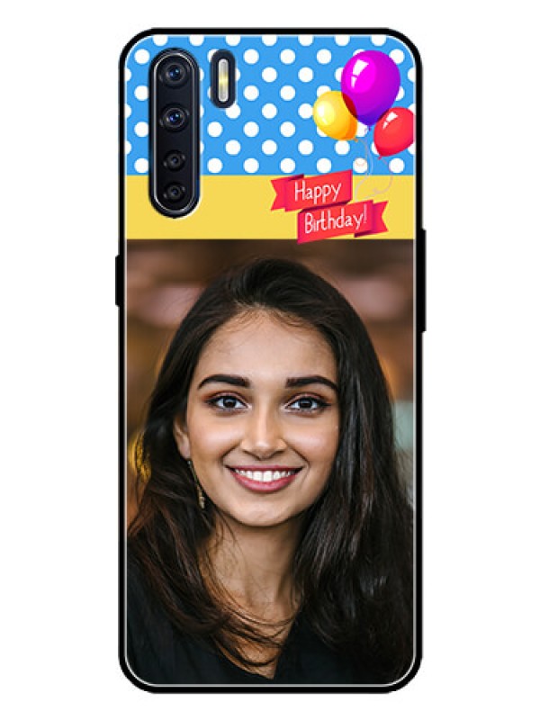 Custom Oppo F15 Custom Metal Phone Case - Happy Birthday Design