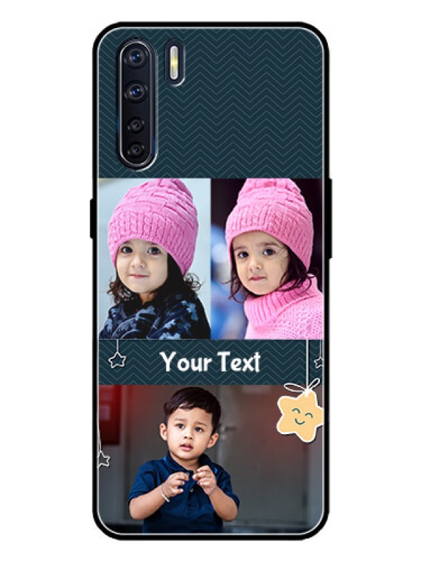 Custom Oppo F15 Custom Metal Phone Case - Hanging Stars Design