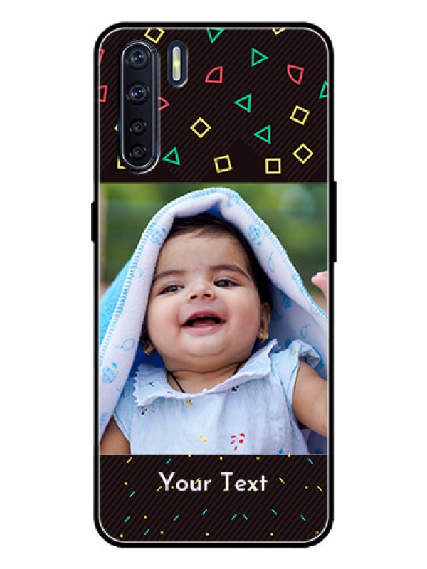 Custom Oppo F15 Custom Metal Phone Case - With Confetti Birthday Design