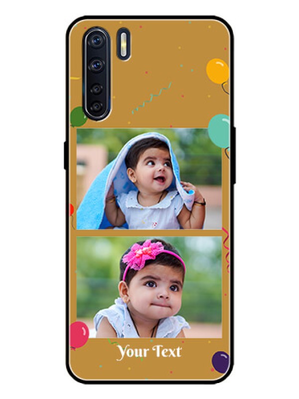 Custom Oppo F15 Custom Metal Phone Case - Image Holder With Birthday Celebrations Design