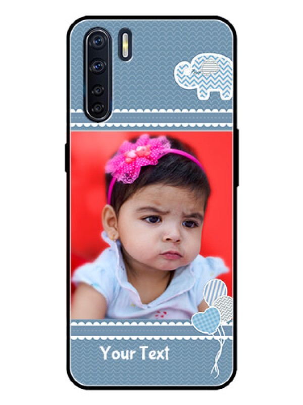 Custom Oppo F15 Custom Metal Phone Case - With Kids Pattern Design